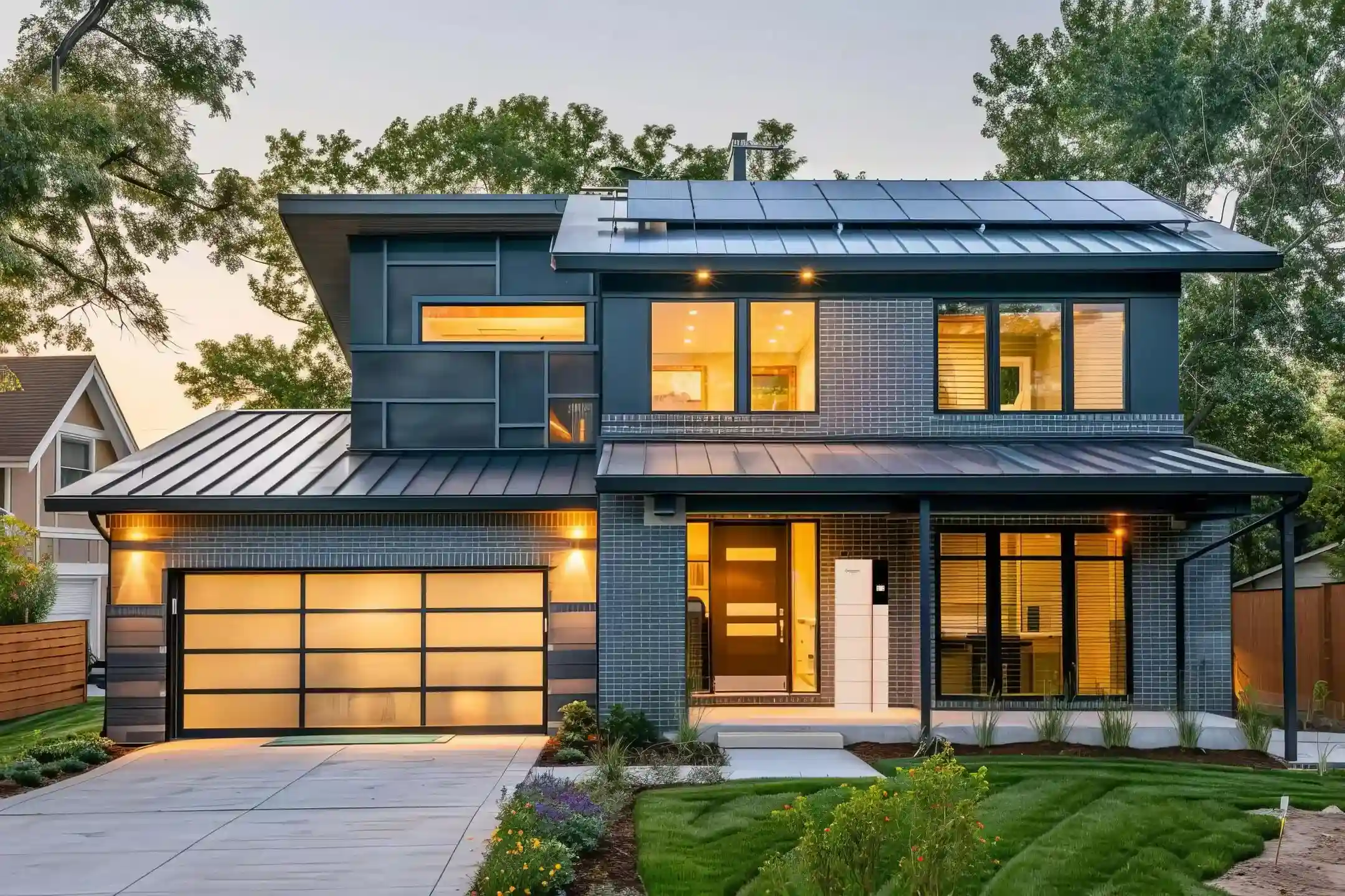 Modern Home with Energy Storage